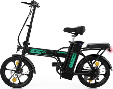 Електровелосипед складаний HITWAY E-Bike 250Вт 25км/год 35-70км 16" Black