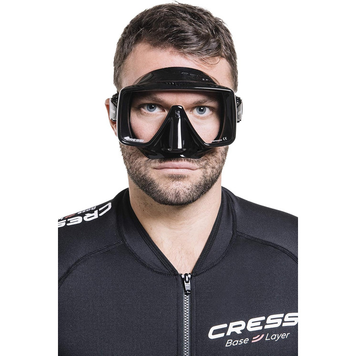 Маска для дайвінгу та снорклінгу Cressi SF1 безрамкова, квадратний дизайн, універсальний розмір для дорослих