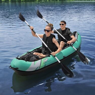 Набір надувних човнів Bestway Hydroforce Ventura Kayak на 2 особи з ручним насосом, веслом і сумкою для зберігання (двомісна байдарка 2023)