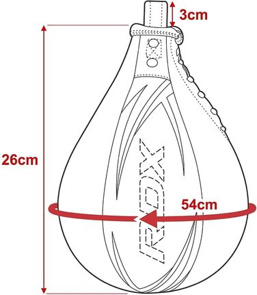 Набір шкіри для дорослих RDX Boxing Bulb, підвіс для спідболу з кронштейном, професійний боксерський боксерський мішок, тренувальне обладнання для тренування боксу з боксу зі швидкісним м'ячем білий/червоний