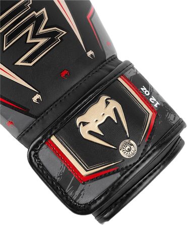 Боксерські рукавички Venum Elite Evo 10 унцій, чорні/золоті/червоні