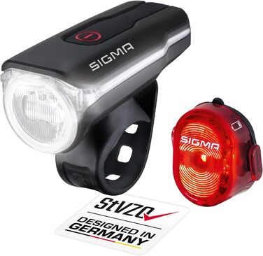 Набір велосипедних фар SIGMA Aura 60 USB/Nugget II, акумуляторні, переднє і заднє світло, StVZO