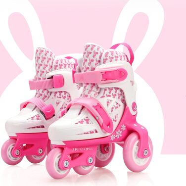 Роликові ковзани Sumeber Inline Kid Boys Girls Roller Skates Outdoor/Indoor Pink XS(27-30)