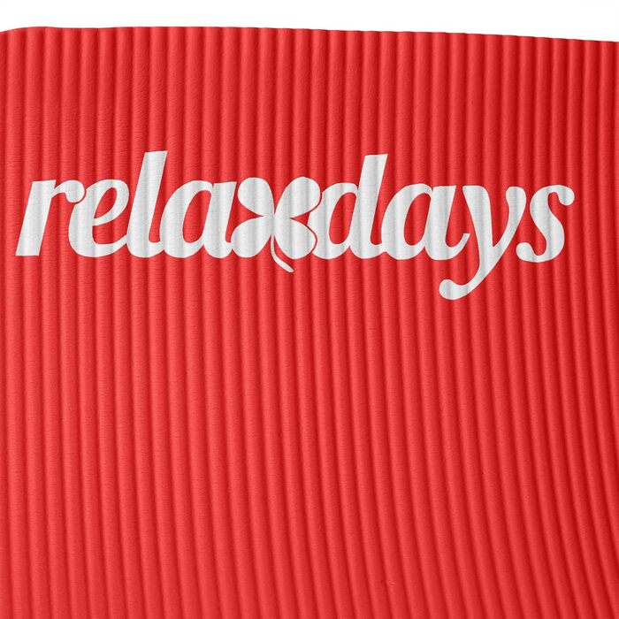 Килимок для йоги Relaxdays, товщиною 1 см, для пілатесу, фітнесу, легкий на суглоби, з ременем для перенесення, гімнастичний килимок 60 х 180 см (червоний, білий)