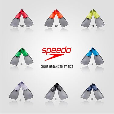 Ласти Speedo унісекс гумові довгі XS молодіжний 3-4 жовтий/сірий