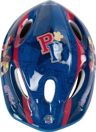 Дитячий велосипедний шолом TataWay Paw Patrol, регульований, пластик, синій, 52-56 см, з кліпсою