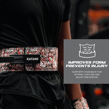 Японський пояс для важкої атлетики Samurai Premium з важільною пряжкою