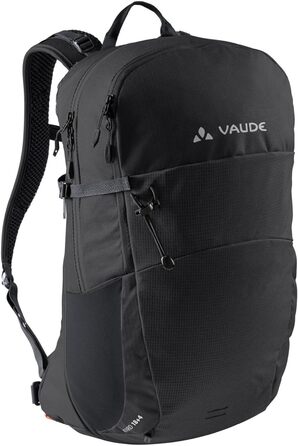 Рюкзак VAUDE Wizard 18+4 чорний, водовідштовхувальний туристичний рюкзак для жінок і чоловіків, зручна система перенесення, органайзер