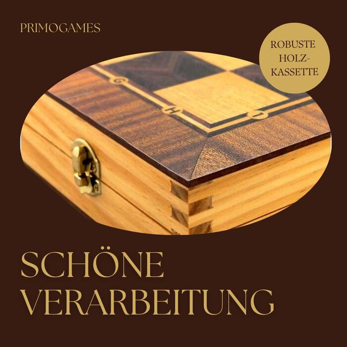 Дерев'яний набір для нард PrimoLiving Deluxe 50x47 см з шаховою дошкою