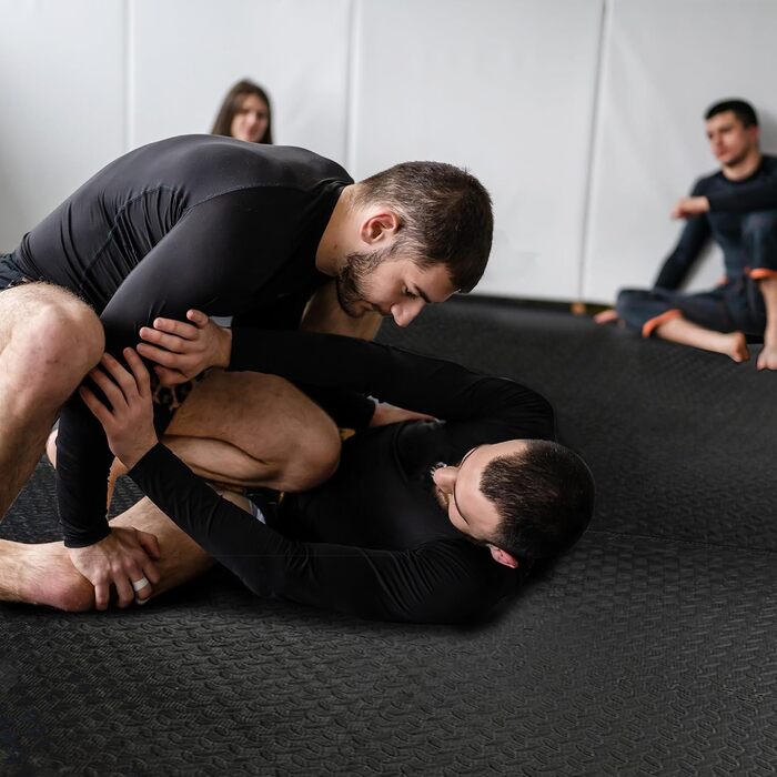 Пазлова фітнес-мат Signature Fitness з EVA-піни, 1,9 см, чорний, для MMA, гімнастики, домашнього спортзалу, 2,9 м², захисне покриття