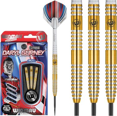 Дартс WINMAU Daryl Gurney Gold Wolfram зі сталевими наконечниками, титанове нітридне покриття, новинка
