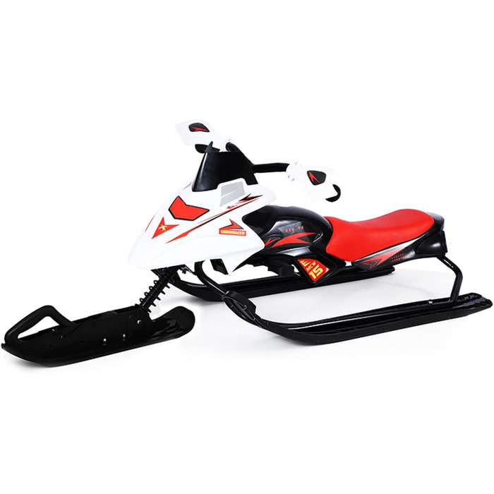 Санки Snow Racer з кермом, Red, для дітей від 4 років, 120 см