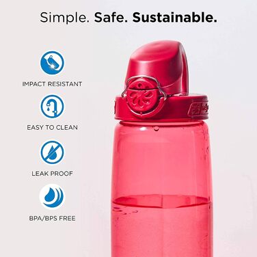 Пляшки для води Nalgene OTF Sustain червоні 0,65 л