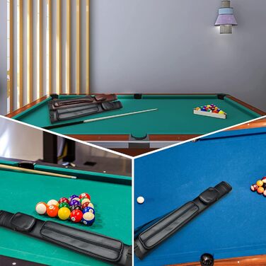 Сумка для більярду Dickly Pool Cue Bag 4 отвори Футляр для зберігання більярду Легкий захисний тримач Сумка з PU шкіри 4 отвори чорний