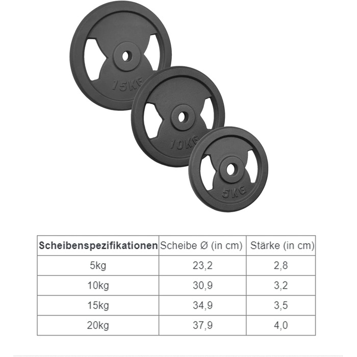 Пластини ваги POWER-XTREME чавунні 30/31 мм з ручками 5-20кг