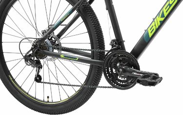 Гірський велосипед BIKESTAR Hardtail Shimano 21 швидкісна передача, дискове гальмо 26, шини 27.5, 29 дюймів 15 17 19-дюймова рама MTB Кадр 15 (Кадр 19', 29 чорний)