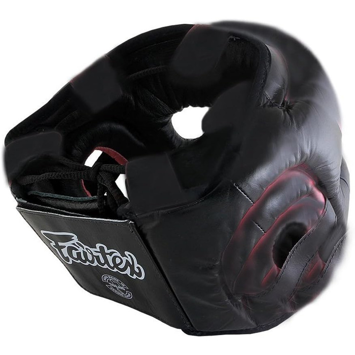 Захист голови Fairtex HG13 з діагональним оглядом, для шнурівки, захист голови для тайського боксу, K-1 MMA (чорний, L)