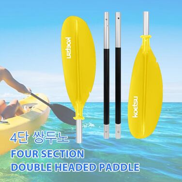 Весло JUCHRZEY Surfpadle Alu SUP Paddle 4 частини (жовтий)