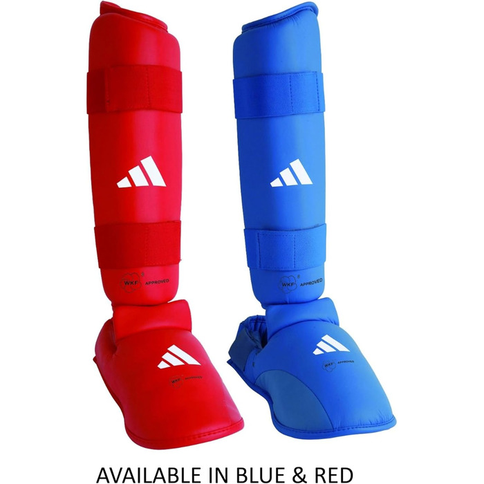 Захист гомілки та стопи Adidas WKF для карате, знімна устілка, XL, синій
