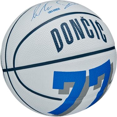 Баскетбол на відкритому повітрі WILSON NBA Player Icon розмір 7 74,9 см і міні-розмір (3, Лука Дончич)