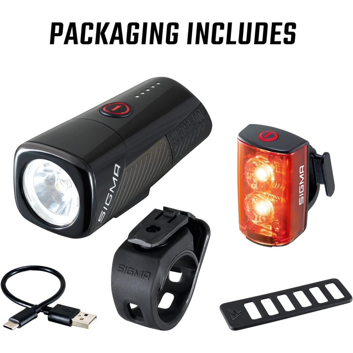 Велосипедний світлодіодний ліхтар Sigma Buster 400 TR.RL 80 LED USB, чорний, універсальний розмір