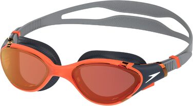 Окуляри для плавання Speedo Biofuse 2.0 Mirror для дорослих, унісекс, дзеркальні, колір Amber Wave/Steel/Crimson, універсальний розмір