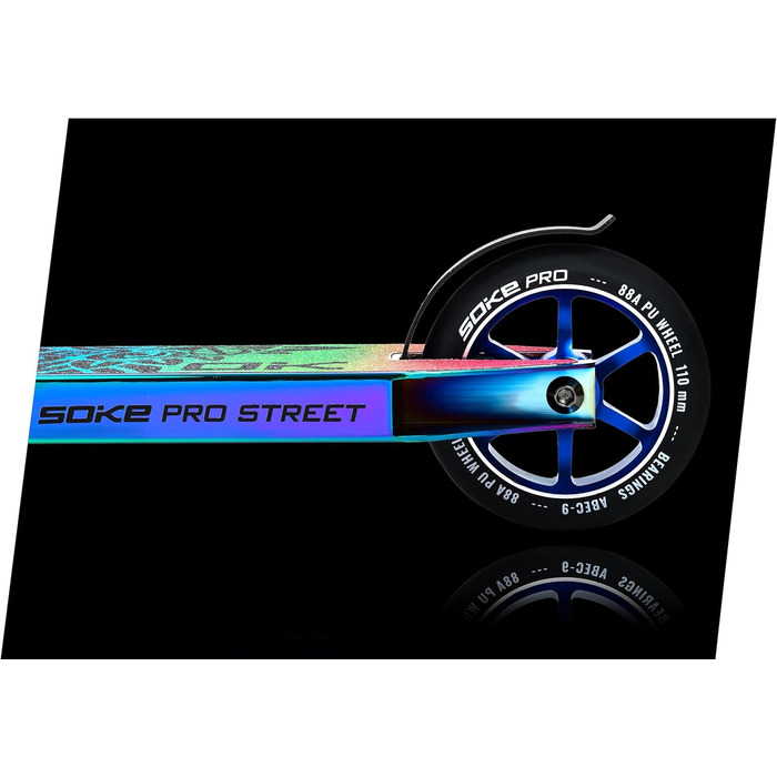 Трюковий самокат SOKE PRO Street Neo Chrome Kick Scooter з кульковим підшипником ABEC 9 Самокат Скутер для дорослих та дітей SOKE