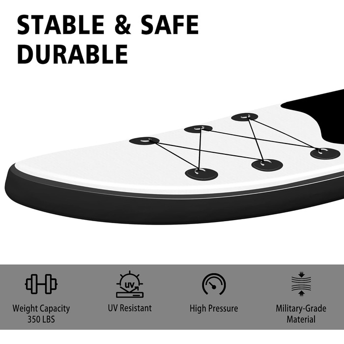 Надувна SUP-дошка SUDOO 10'/10.5'/11' x30/33'' x6'' ультралегка для дорослих і підлітків, з рюкзаком, насосом, веслом, страховкою, трійним кілем