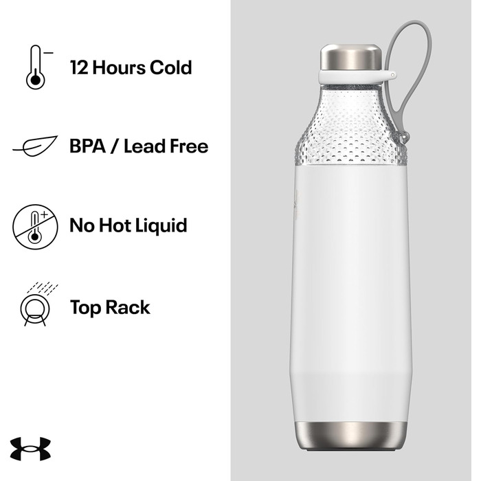 Пляшка для води Under Armour Infinity 650 мл, сатинова чорна, спортивна, 22oz