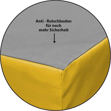 Спортивний килимок Гімнастичний килимок 200 x 120 x 8 см з протиковзким дном RG 20 (дуже м'який) жовтий