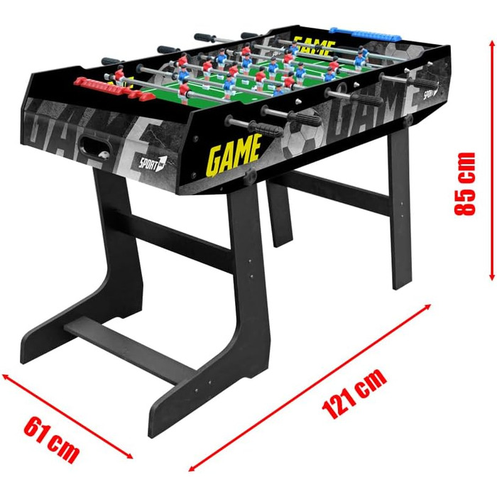 Стіл складаний для настільного футболу з МДФ, 12685 см, з аксесуарами