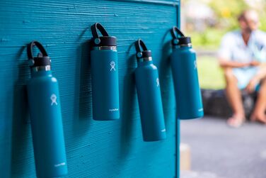 Гідрофляга HYDRO FLASK 532 мл – вакуумна пляшка з нержавіючої сталі для води, спортивна термобутилка з герметичною кришкою Flex Cap і ремінцем, широка шийка, підходить для посудомийної машини, колір Seagrass