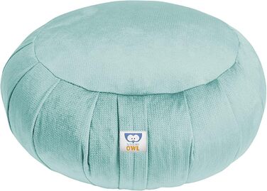 Сенсорна подушка для медитації сови Zafu Yoga Cushion з оксамиту 100 м'який оксамит гречана оболонка наповнювач кругла висота сидіння 18 см 35 лаванда (м'ята)