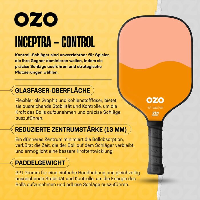 Ракетка OZO Pickleball Beginner Control, Strawberry & Melon