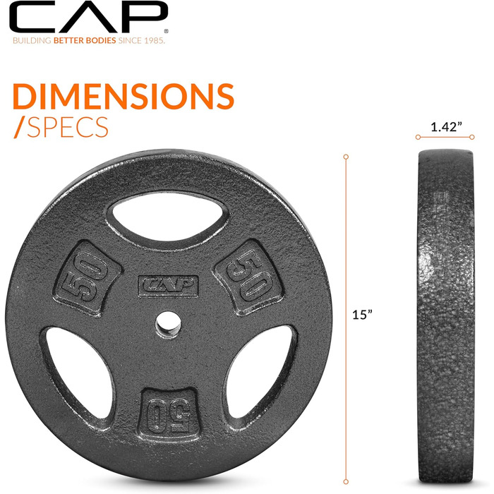 Штанга CAP 22,7 кг, 2,5 см, чорна