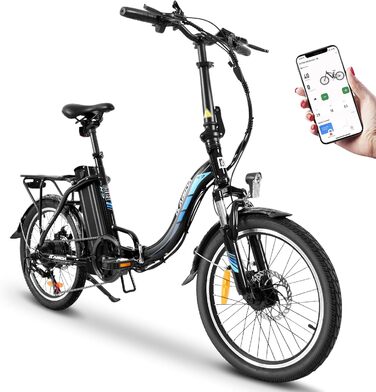 Велосипед KAISDA E-Bike 20 250W 36V 13Ah, 100 км, 7-шв., з кошиком (чорний)