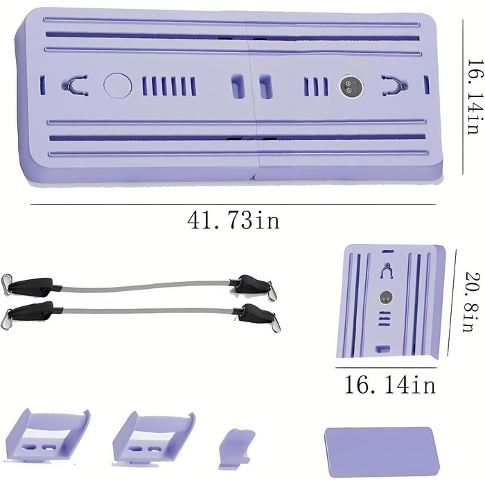 Набір реформаторів для пілатесу від Lhanel - багатофункціональна складна дошка для пілатесу для дому, розсувні паштети з таймером фіолетового кольору