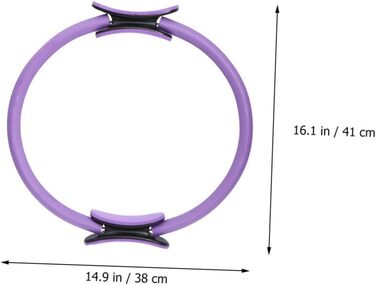 Коло опору для йоги Кільце для вправ для стегон Кільце для йоги Коло для пілатесу Підтягування стегон Коло для йоги Аксесуари для йоги Схема Інструмент для балансу йоги Вправа для пілатесу фіолетовий (42X38 см, фіолетовий), 1 шт.
