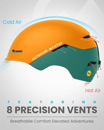 Набір шоломів OutdoorMaster ELK MIPS і окулярів OTG - Energy Orange M