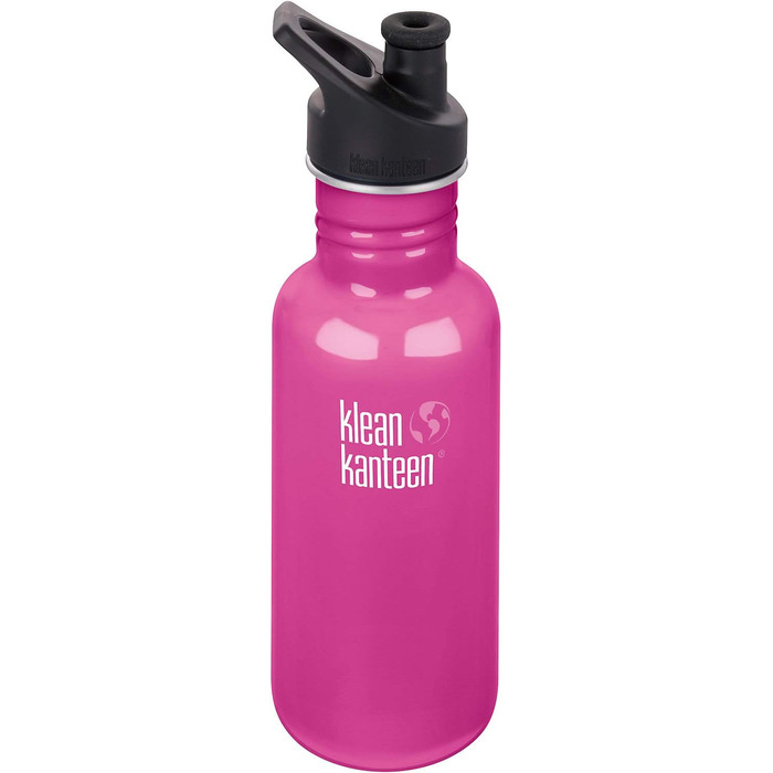 Пляшка для води Klean Kanteen Classis Дика орхідея зі спортивним ковпачком 3.0 800 мл/27 унцій (532 мл - нова)