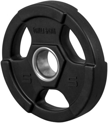 Пластини ваги GORILLA SPORTS Olympia Tri-Grip 50мм, Пластик, Чорний