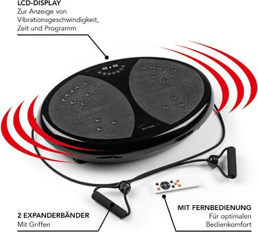 Вібротренажер VITALmaxx, моделі з еспандером, чорний