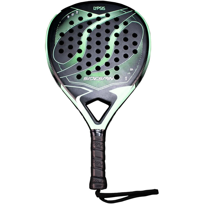 Ракетка SideSpin SS LYPSIS 3K Carbon Padel, унісекс, чорна/зелена