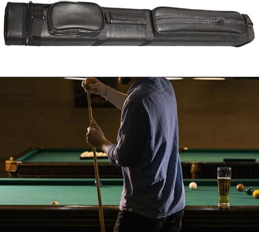 Сумка для більярду Dickly Pool Cue Bag 4 отвори Футляр для зберігання більярду Легкий захисний тримач Сумка з PU шкіри (9 отворів чорна)