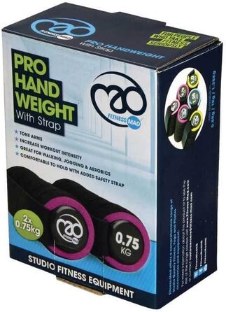 Гантелі Fitness Mad Pro 0.75 кг фіолетові для фітнесу