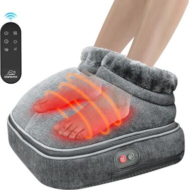 Масажер для ніг Snailax Shiatsu 2-в-1 з теплом, дистанційне керування