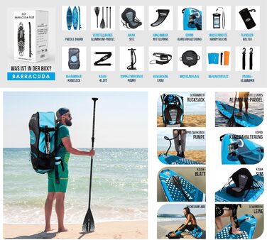 Надувна дошка для веслування Aqua Spirit SUP 2024 320x815см Повний комплект для переобладнання байдарки з веслом, рюкзаком, насосом та іншими аксесуарами Дорослі початківці/експерти Гарантія 2 роки 320см х 84см х 15см