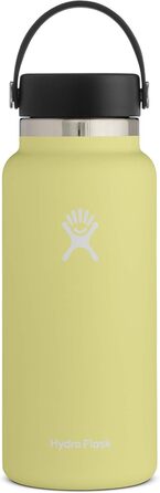 Термобутилка HYDRO FLASK 946 мл з нержавіючої сталі, вакуумна, спортивна, з герметичною кришкою Flex Cap, широким горлом, для води, ананасова, підходить для посудомийки