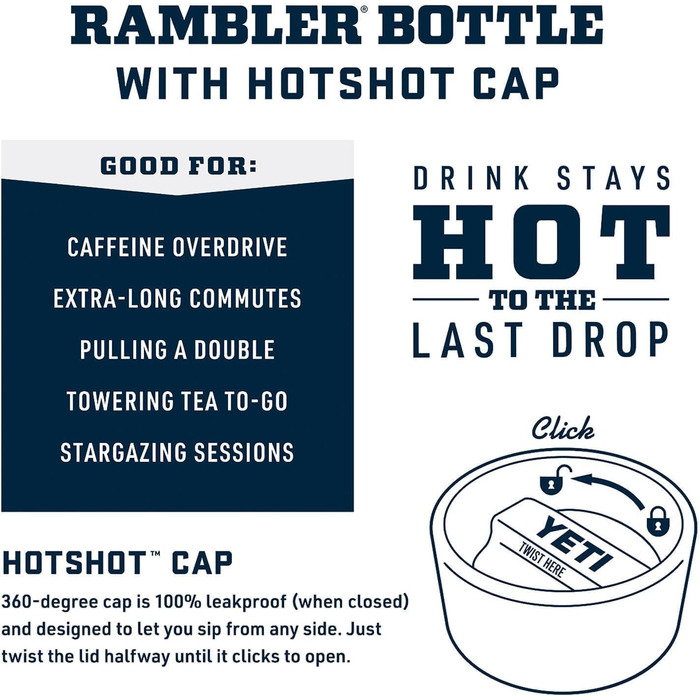 Термос YETI Rambler 354 мл з кришкою Hotshot, бірюзовий