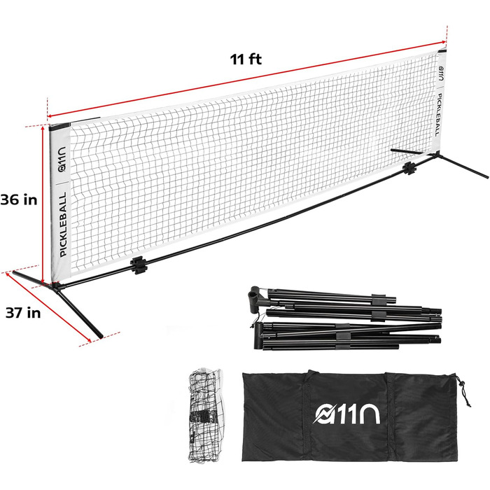 Сітка для піклболу A11N SPORTS 3,4 x 0,9 м, для вулиці та залу